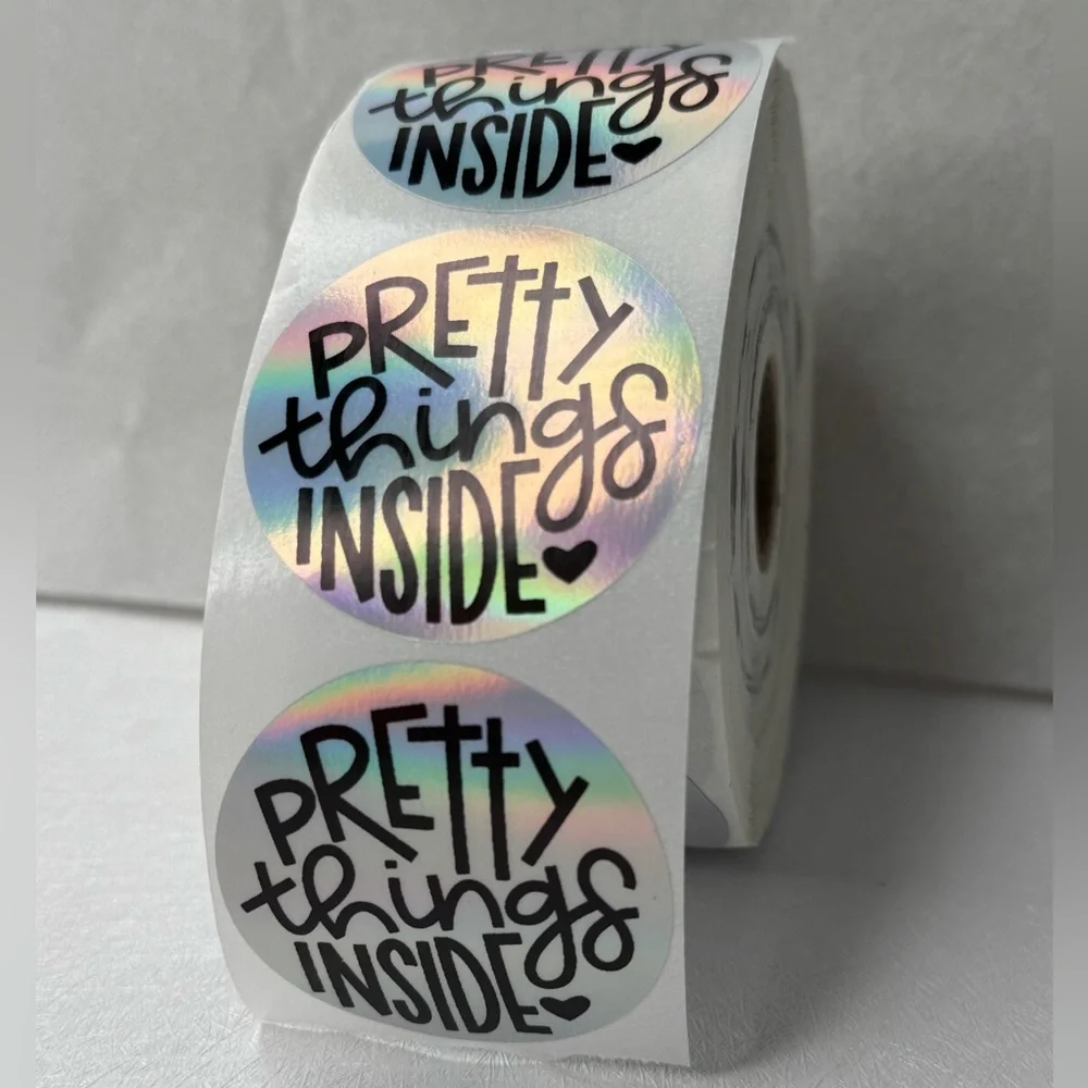 Pretty things inside sticker for small business | thank you sticker 2 inch round